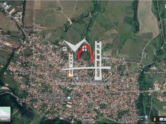 Лозен. Парцел за застрояване на затворен комплекс. - 0