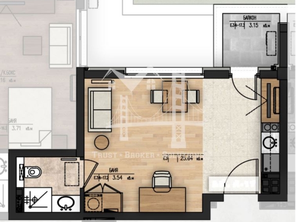 Младост 1А, едностаен апартамент в новостроящ се комплекс - 0