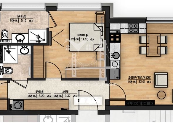 Младост 1А, тристаен в новостроящ се комплекс - 0