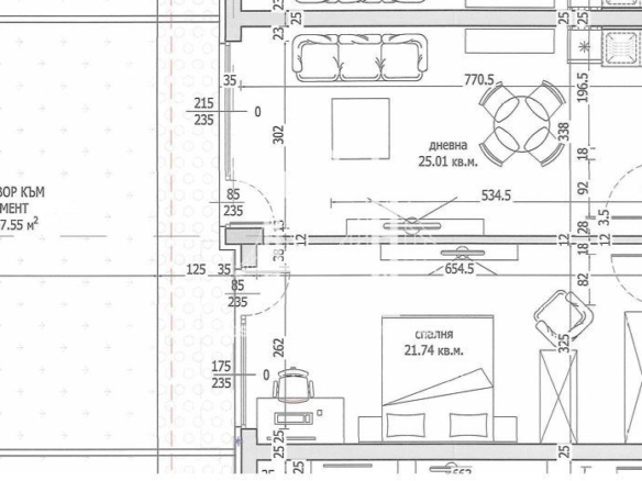 Малинова долина, двустаен апартамент до бъдещо метро - 0