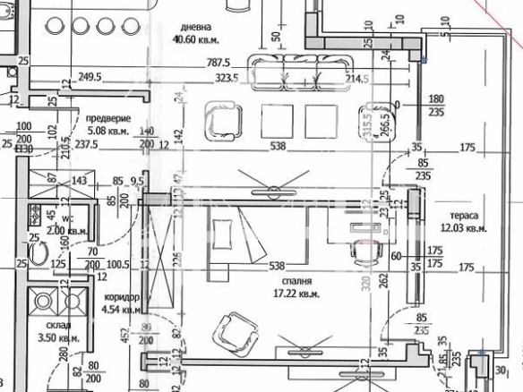 Малинова долина, тристаен до бъдещо метро - 0