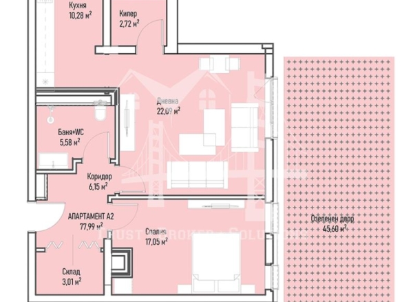 2-стаен апартамент до Бизнес парк, ж.к. Младост 4, затворен луксозен комплекс - 0