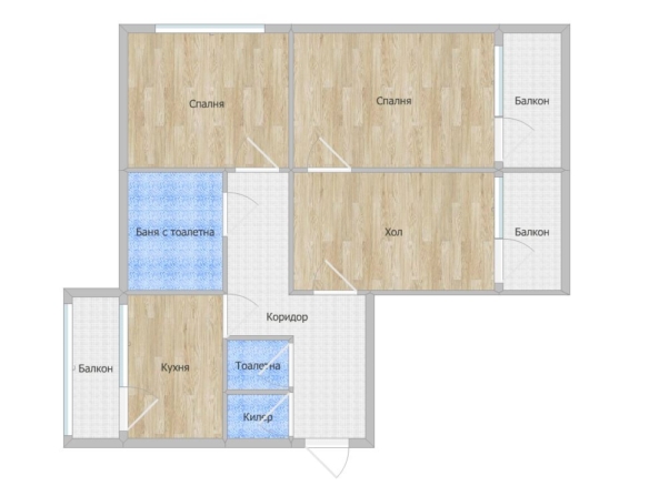 Надежда 3, тристаен апартамент до метростанция Бели Дунав - 0