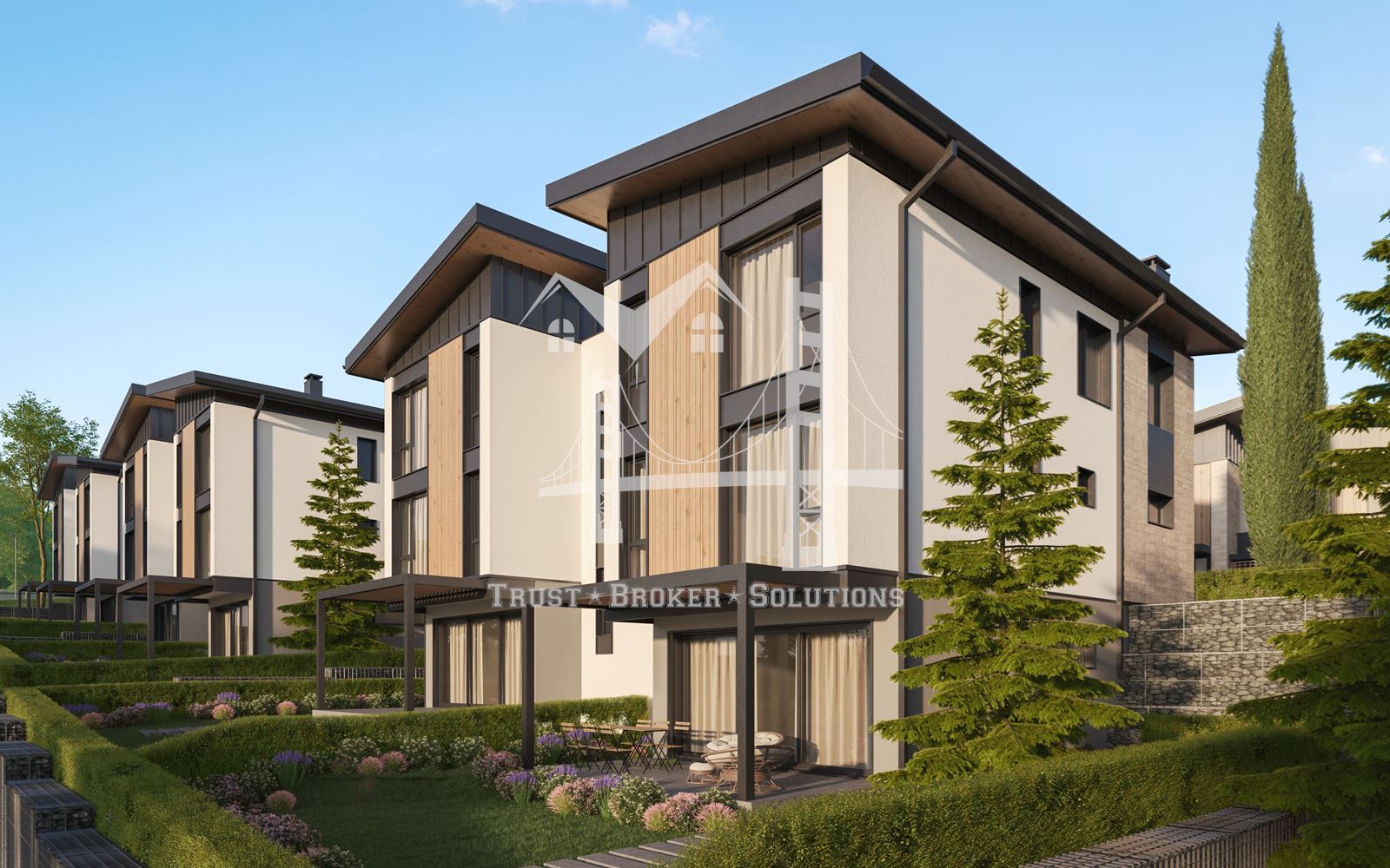 в-з Малинова долина, Камбаните, къщи в затворен комплекс със собствен двор - 0