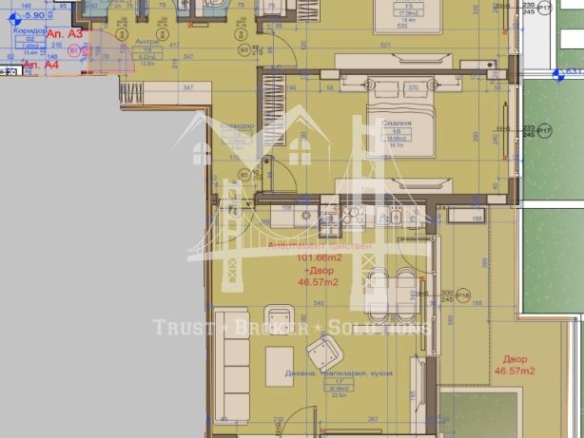 кв. Бояна, м. Гърдова глава, тристаен/многостаен със собствен двор в затворен комплекс - 0