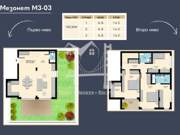 Бистрица, мезонет (тристаен апартамент) в затворен новостроящ се комплекс - 0
