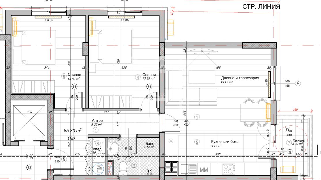кв. Слатина, двустаен апартамент в нова сграда - 0