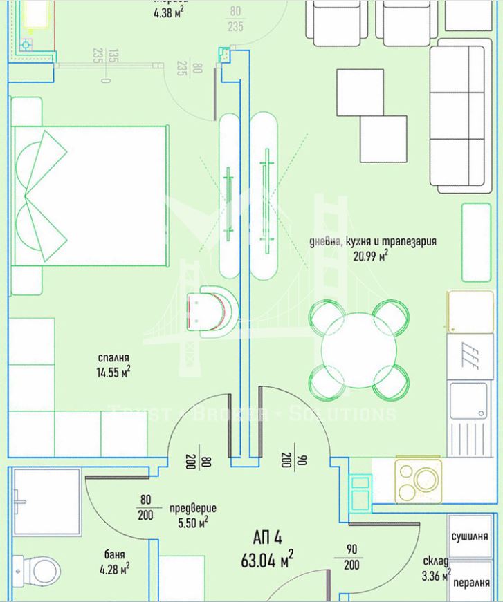 2-стаен апартамент в луксозен жилищен комплекс, до Ring Mall и Ikea-0 2-стаен апартамент в луксозен жилищен комплекс, до Ring Mall и Ikea - 0