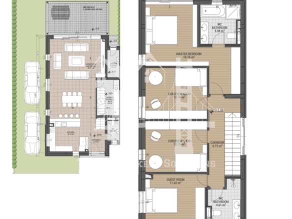 в-з Малинова долина, Камбаните, къщи в затворен комплекс със собствен двор - 0