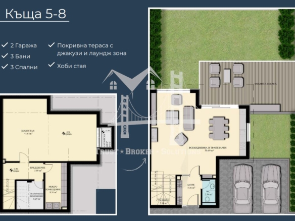 м-т Детски град, Камбаните, къщи в затворен комплекс с голям двор - 0