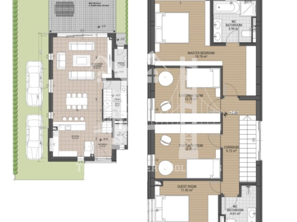 в-з Малинова долина, Камбаните, къщи в затворен комплекс със собствен двор - 0