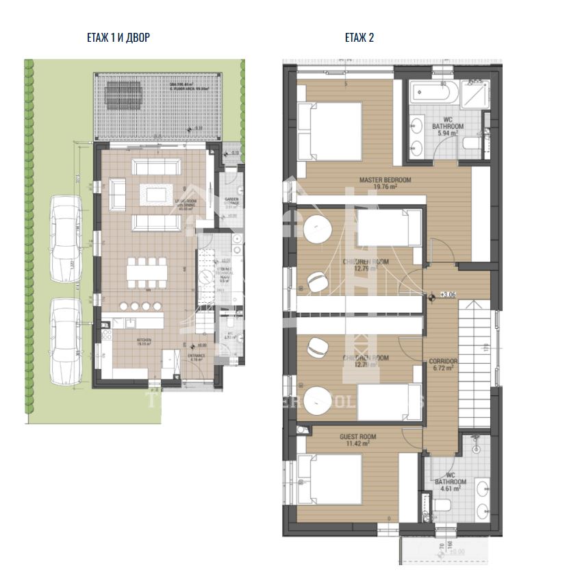 в-з Малинова долина, Камбаните, къщи в затворен комплекс със собствен двор - 0