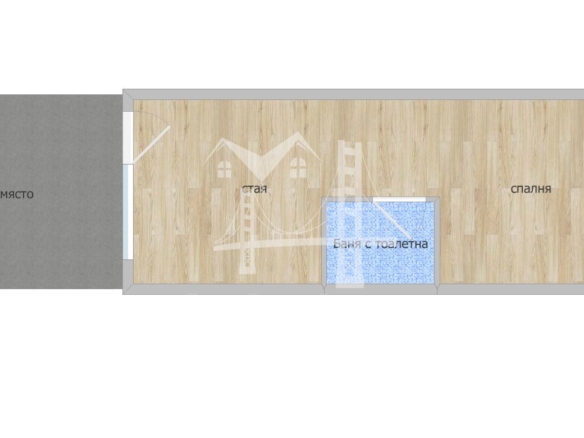 Редута, гараж преустроен на двустаен апартамент - 0