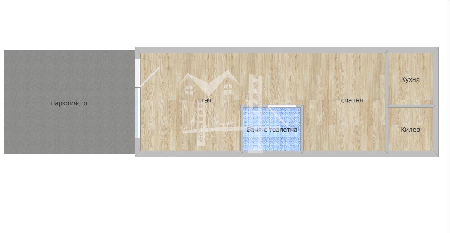 Редута, гараж преустроен на двустаен апартамент - 0