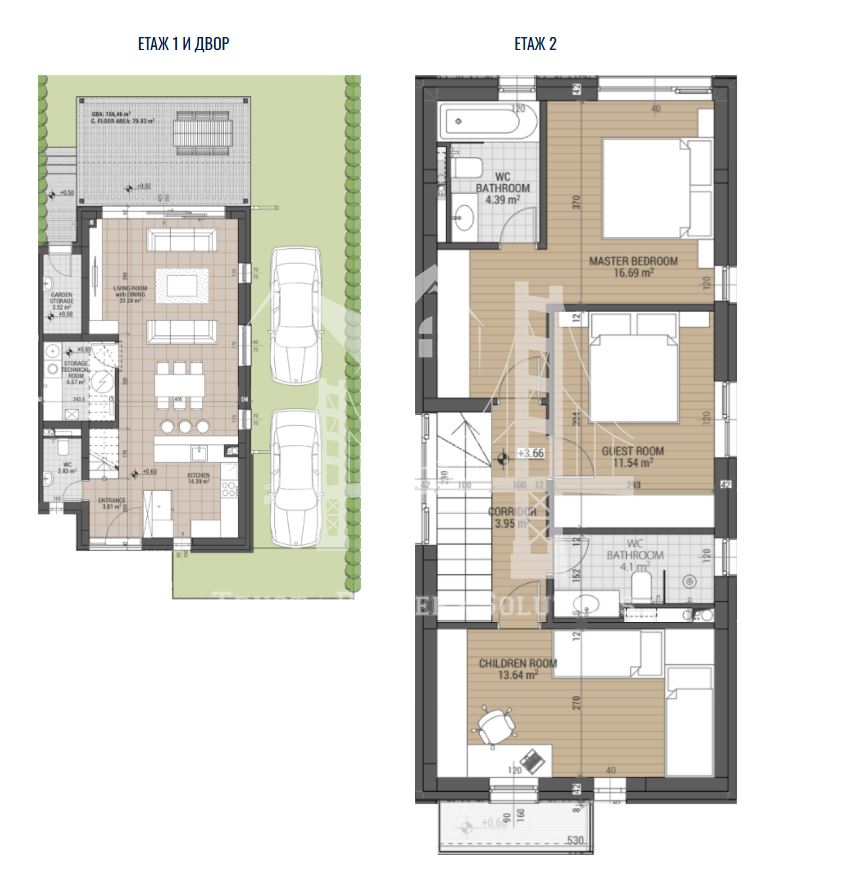 в-з Малинова долина, Камбаните, къщи в затворен комплекс със собствен двор - 0