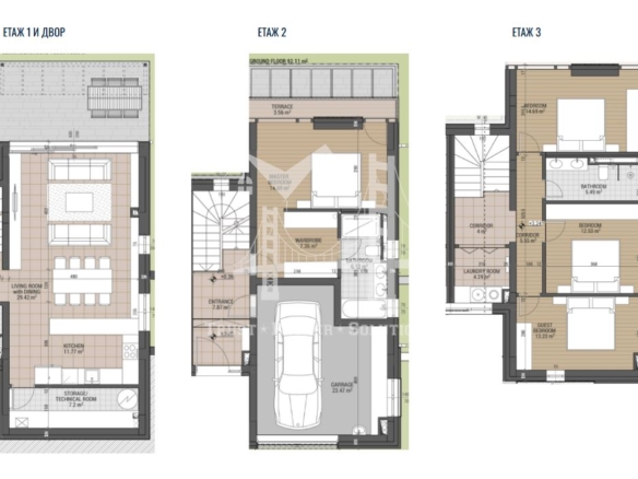 в-з Малинова долина, Камбаните, къщи в затворен комплекс със собствен двор - 0