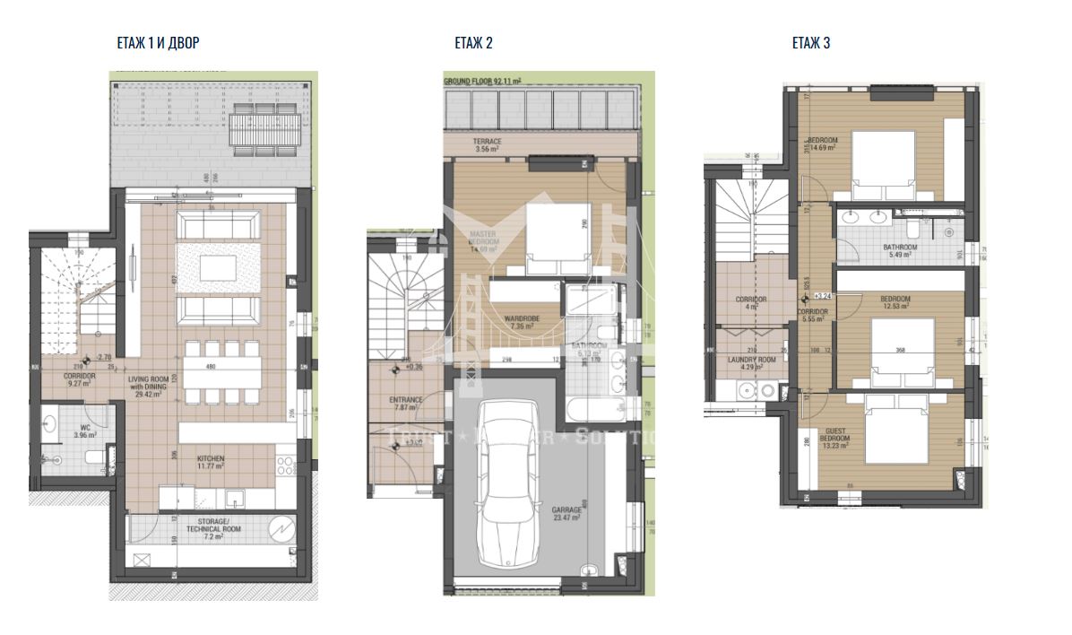 в-з Малинова долина, Камбаните, къщи в затворен комплекс със собствен двор - 0