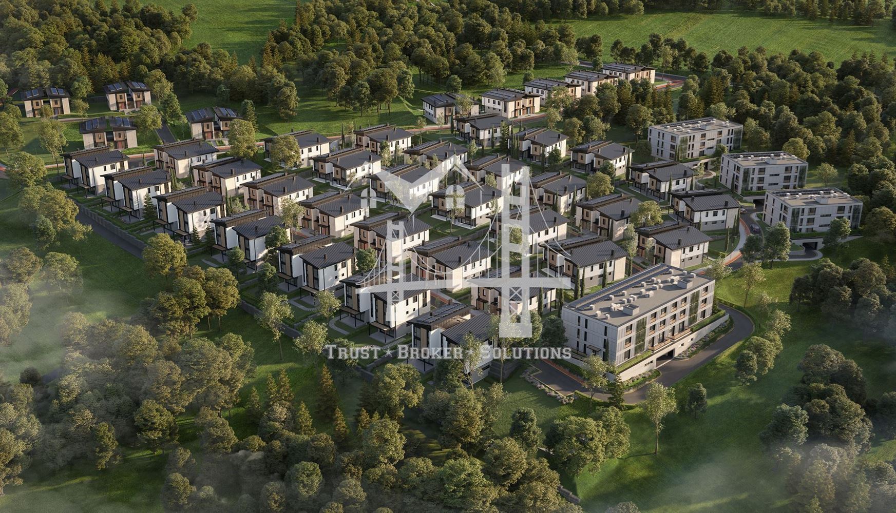 в-з Малинова долина, Камбаните, къщи в затворен комплекс със собствен двор - 0