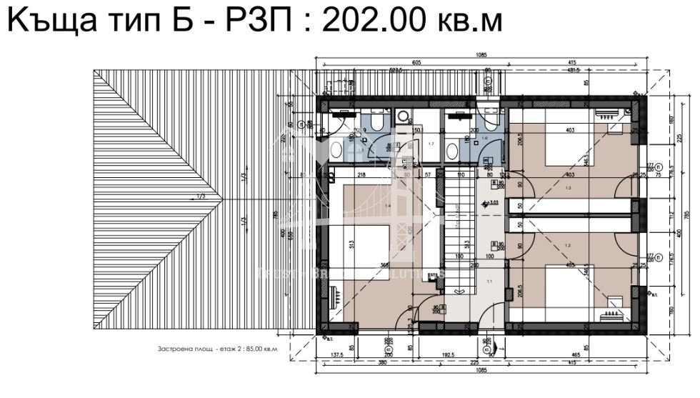 Божурище, двуетажна къща с голям двор и възможност за басейн - 0