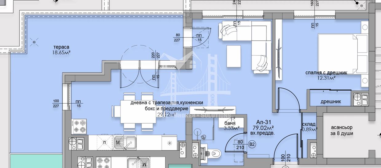 Малинова долина, двустаен апартамент в луксозна сграда - 0