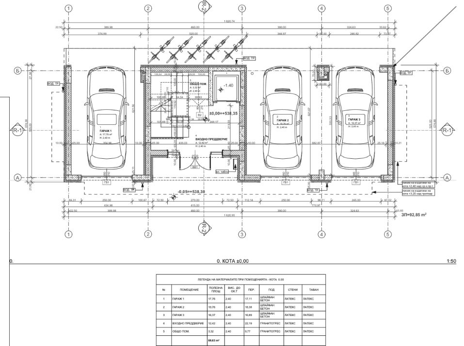 Център, новострояща се сграда за бизнес, офис или тристайни апартаменти. До метро - 0