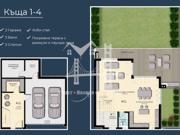 м-т Детски град, Камбаните, къщи в затворен комплекс с голям двор - 0