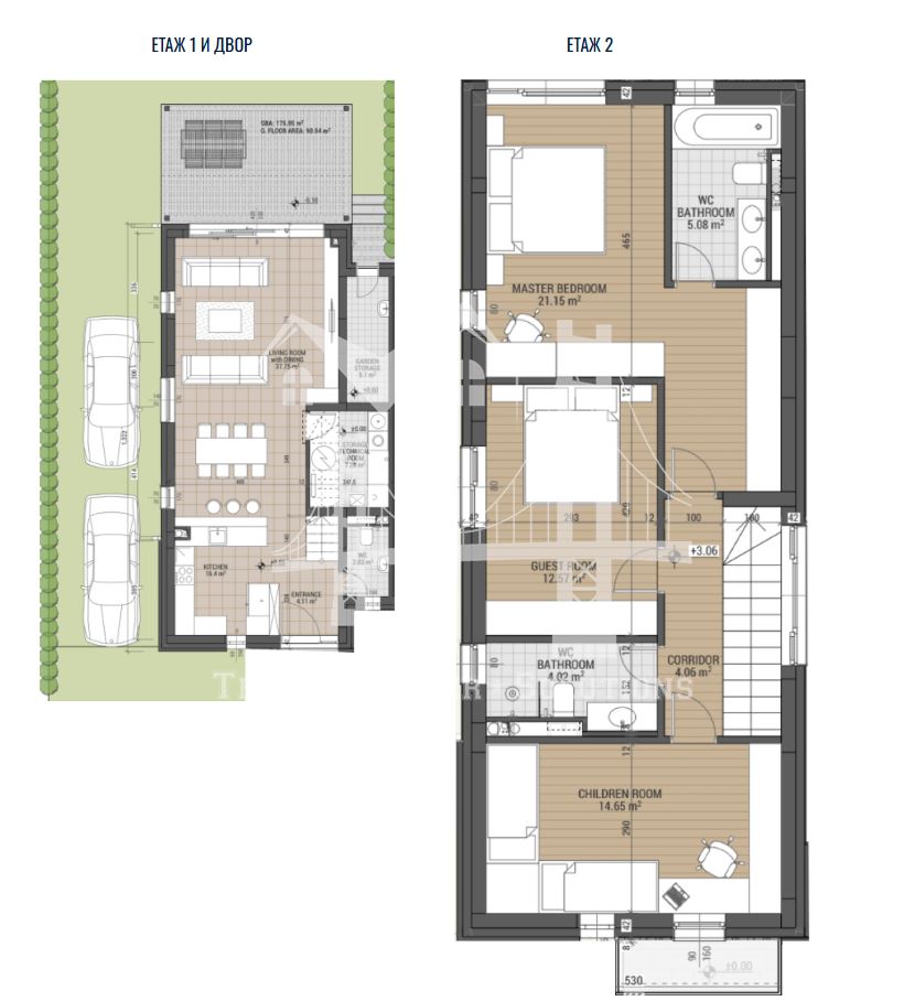в-з Малинова долина, Камбаните, къщи в затворен комплекс със собствен двор - 0