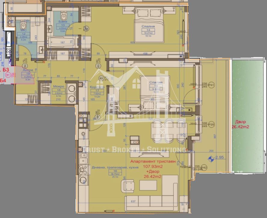 кв. Бояна, м. Гърдова глава, тристаен/многостаен със собствен двор в затворен комплекс - 0