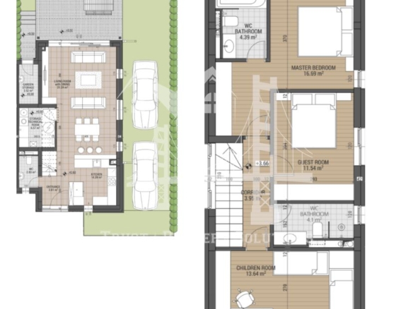 в-з Малинова долина, Камбаните, къщи в затворен комплекс със собствен двор - 0