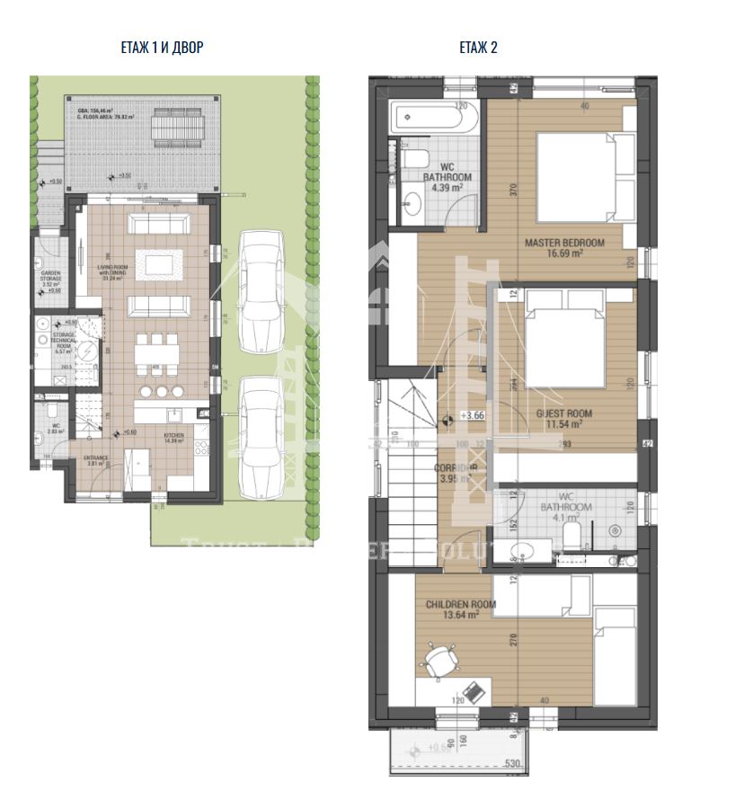 в-з Малинова долина, Камбаните, къщи в затворен комплекс със собствен двор - 0