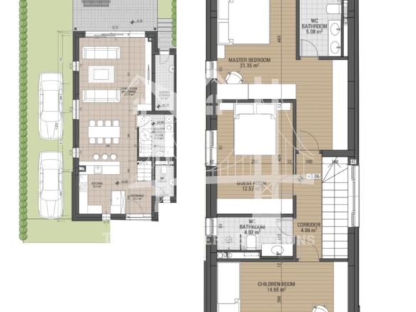 в-з Малинова долина, Камбаните, къщи в затворен комплекс със собствен двор - 0