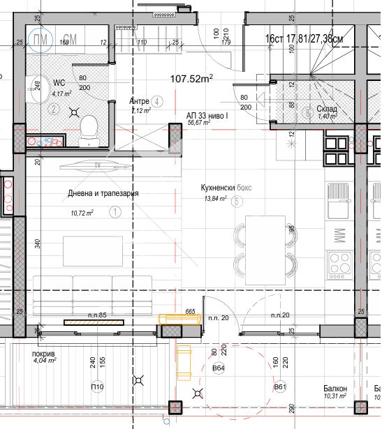 кв. Слатина, тристаен апартамент в нова сграда на два етажа - 0