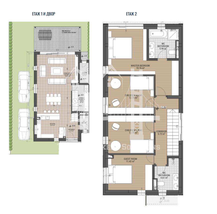 в-з Малинова долина, Камбаните, къщи в затворен комплекс със собствен двор - 0