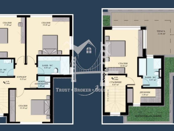 м-т Детски град, Камбаните, къщи в затворен комплекс с голям двор - 0
