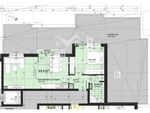 Малиова долина, двустаен апартамент в нова сграда до бъдещо метро - 0