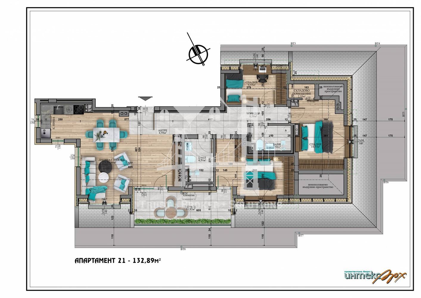 Студентски град, тристаен апартамент в новопостроена сграда - 0
