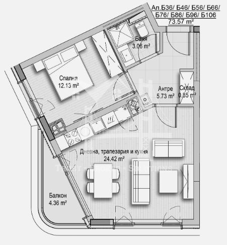 Витоша, двустаен апартамент в новострояща се луксозна сграда - 0