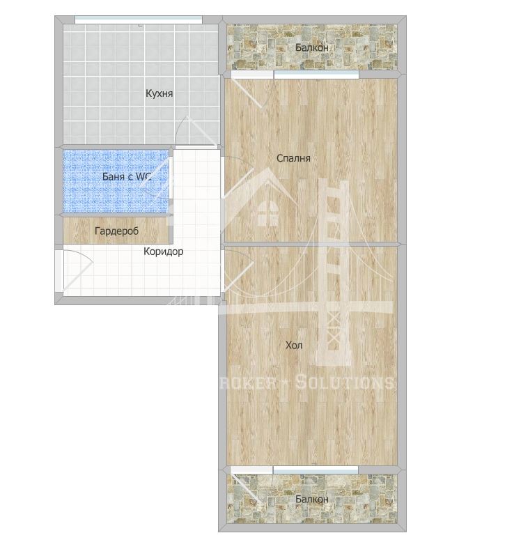 Модерно Предградие, двустаен обзаведен апартамент - 0