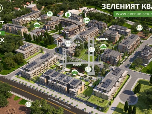 Кръстова Вада, четиристаен апартамент в луксозен комплекс Green District - 0