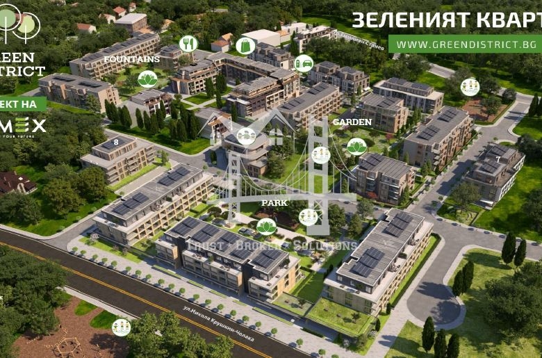 Кръстова Вада, четиристаен апартамент в луксозен комплекс Green District - 0