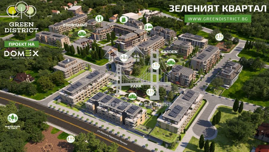 Кръстова Вада, четиристаен апартамент в луксозен комплекс Green District - 0
