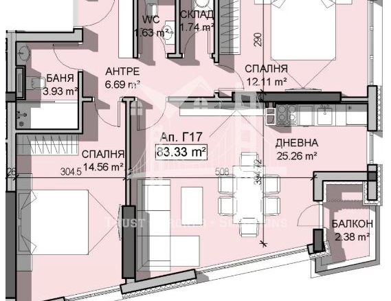 Манастирски ливади, тристаен апартамент в луксозен комплекс - 0