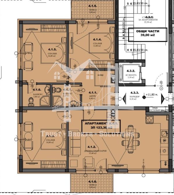 Елин Пелин, четиристаен апартамент в нова сграда - 0