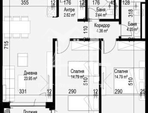 Център, 3-стаен в Capitol Residence с акт 16 и паркомясто. До метро - 0