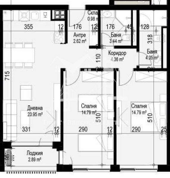 Център, 3-стаен в Capitol Residence с акт 16 и паркомясто. До метро - 0