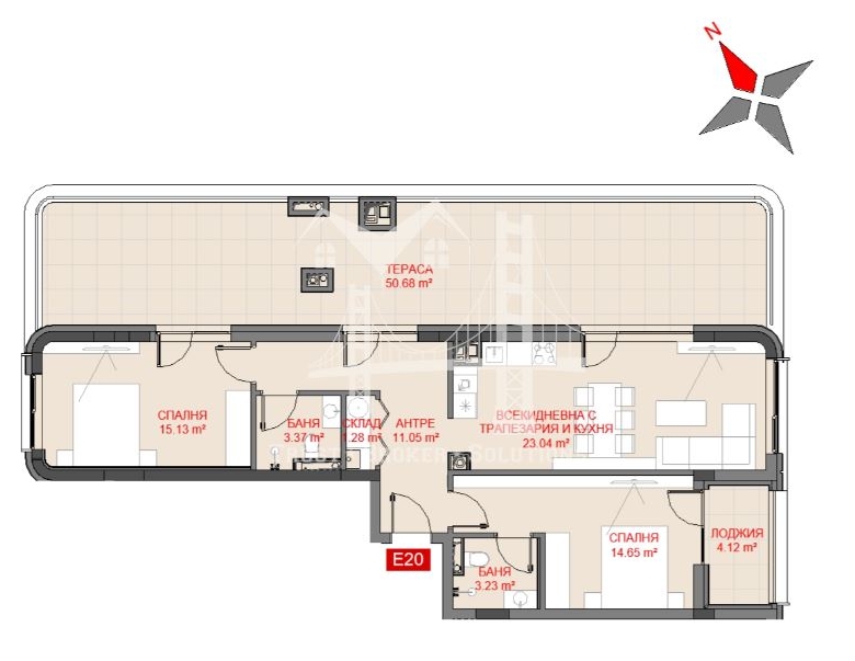 3-СТАЕН, кв. Манастирски ливади, 156.77 m2, 389 000 €
