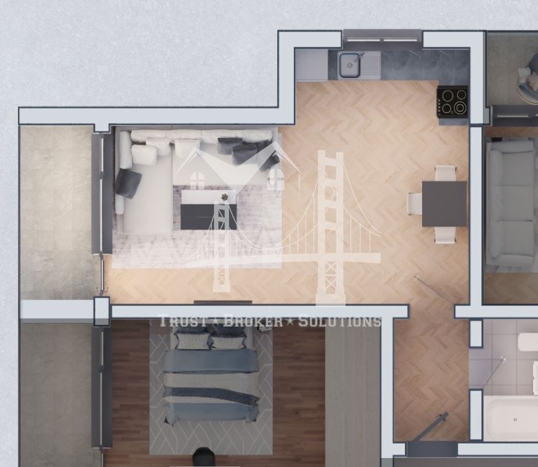1-СТАЕН, кв. Дружба 2, 61.08 m2, 131 016€