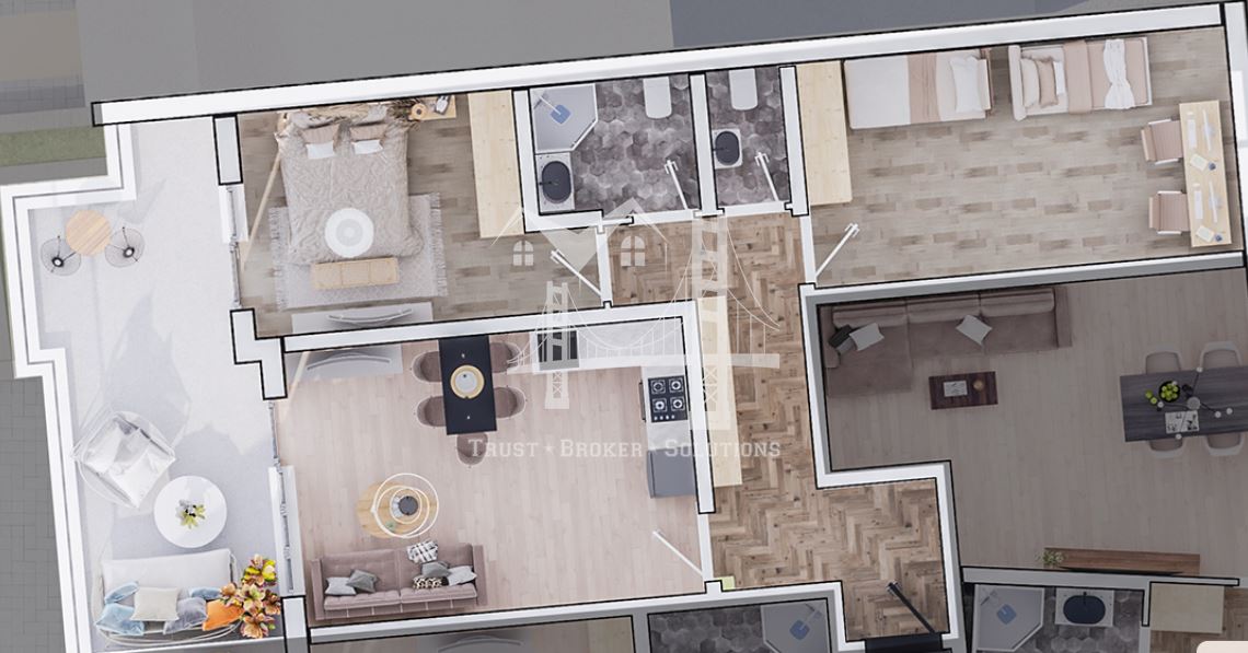 3-СТАЕН, кв. Стрелбище, 110.17 m2, 315 093 €-0 3-СТАЕН, кв. Стрелбище, 110.17 m2, 315 093 € - 0