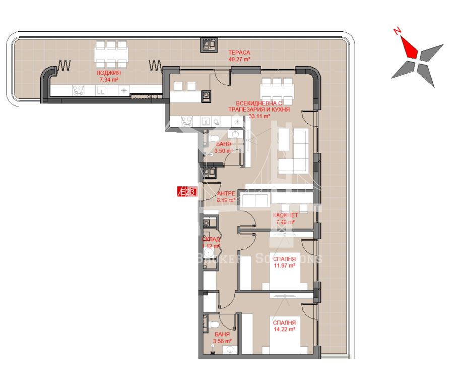 4-СТАЕН, кв. Манастирски ливади, 210.21 m2 , 433 000 €-0 4-СТАЕН, кв. Манастирски ливади, 210.21 m2 , 433 000 € - 0