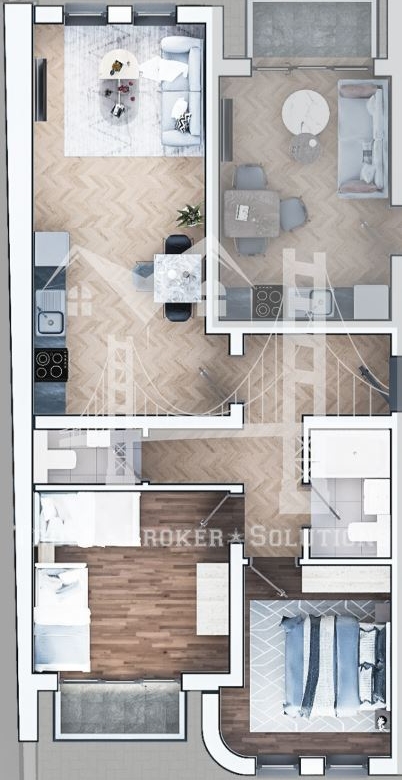 3-СТАЕН, кв. Зона-19, 101.86 m2 , 205 957 €